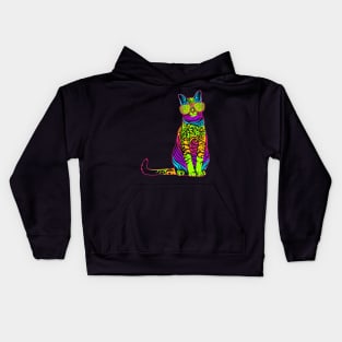 80s cat Kids Hoodie